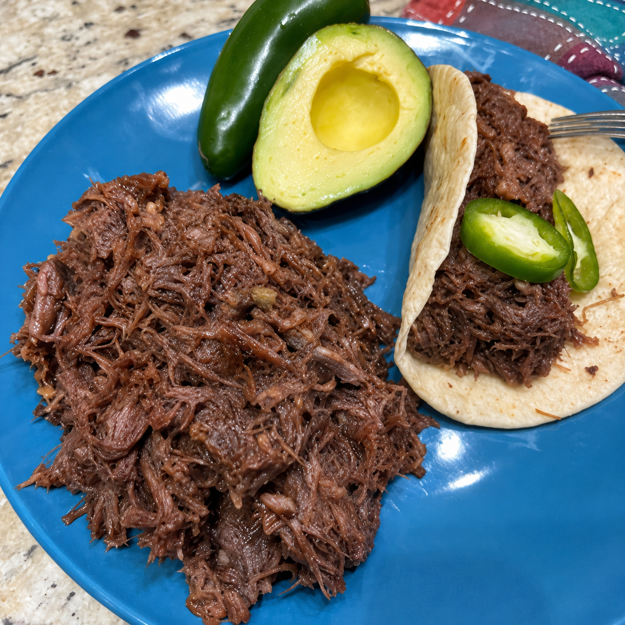 Barbacoa served fresh